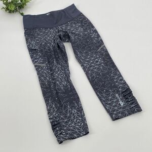 Sugoi Ignite Running Athletic Tights Leggings Coal Blue/ Ice‎ Blue XS
